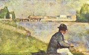 Georges Seurat Sitzender Mann Germany oil painting artist
